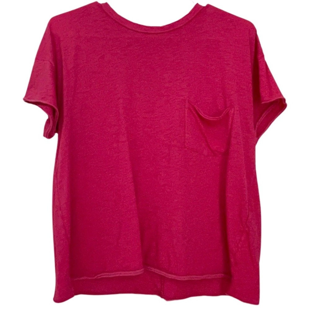RAG & BONE Pink Relaxed Fit Crewneck Pocket Tee Shortsleeved T-Shirt